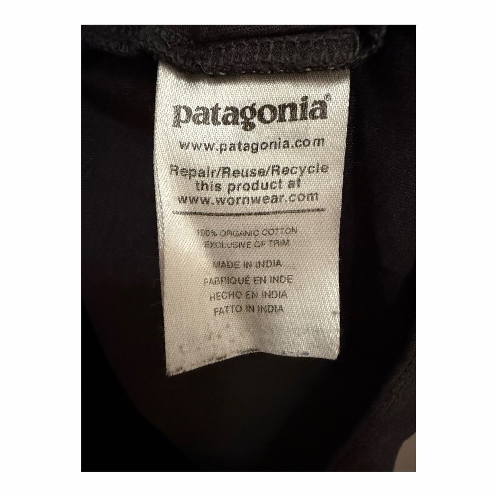 Patagonia Organic Cotton Black Short Sleeve T-Shirt Crewneck | Size XXL - Picture 9 of 10